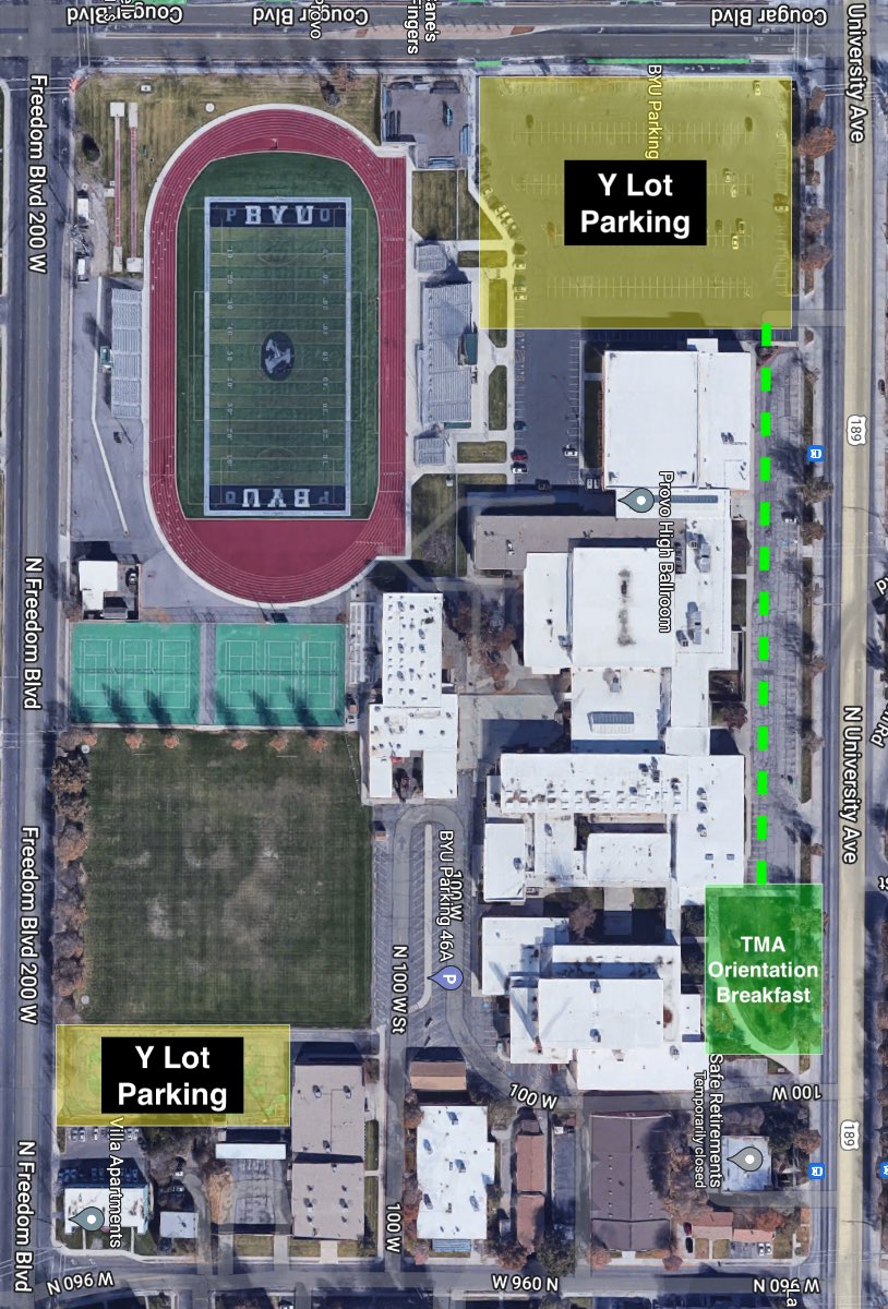 The BYU Department of Theatre &amp; Media Arts invites all TMA students to West Campus (formerly Provo High) for pancakes and a tour of the campus on Friday Aug. 26, 9 - 11 am. Come explore theatre performance spaces, the movie screening auditorium, prop shop, classrooms and more!