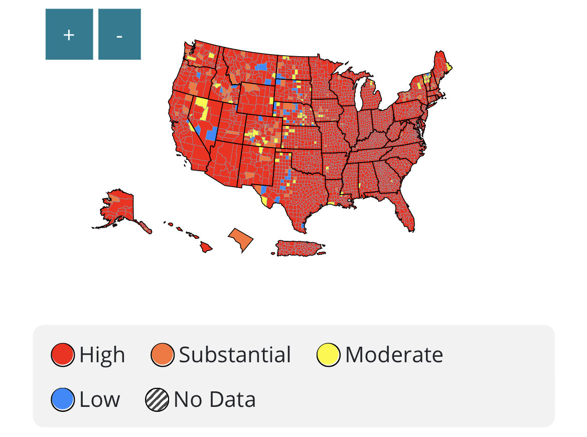 Why does CDC continue to promote 2 different COVID maps? If we’re endeavoring to do things better, how about retiring the misleading map on the left.