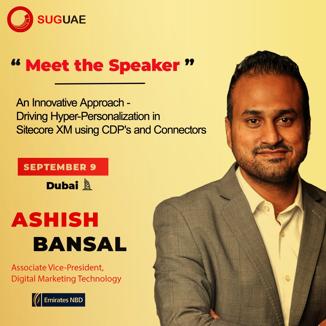 I will discuss about "Real Time Personalization" Journey using any CDP system with #Sitecore XM

Don't forget to Register for this Event - lnkd.in/dftW3HNn

#customerexperience #sitecorecommunity #sitecore #sitecoremvp #sitecoredeveloper #digitalamarketing #digitalbanking