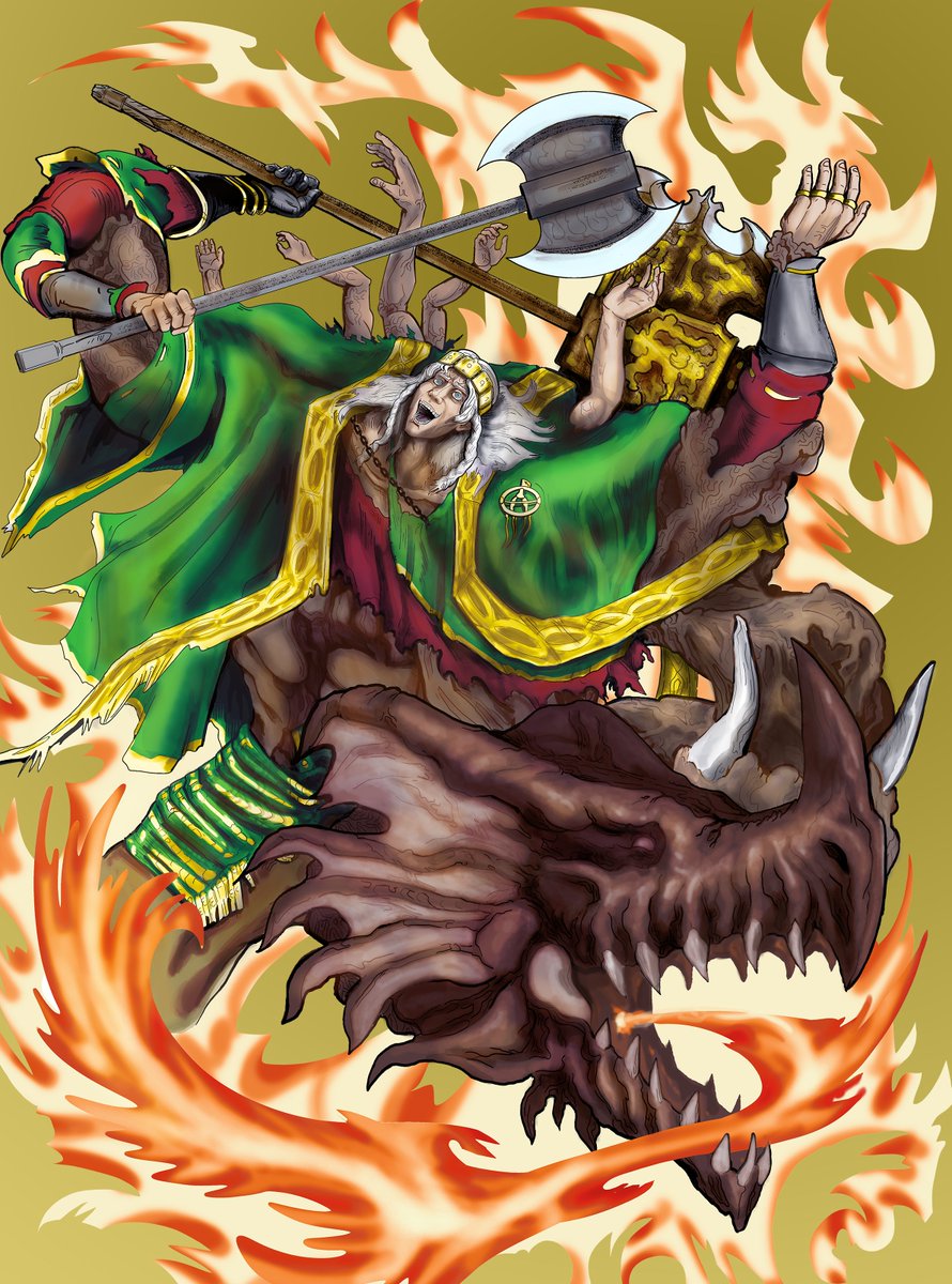 Gorejock's tweet photo. ~The Lord of all that is Golden~
Godrick the Grafted - 8/37
#EldenRingFanart https://t.co/G07aj3ycmA