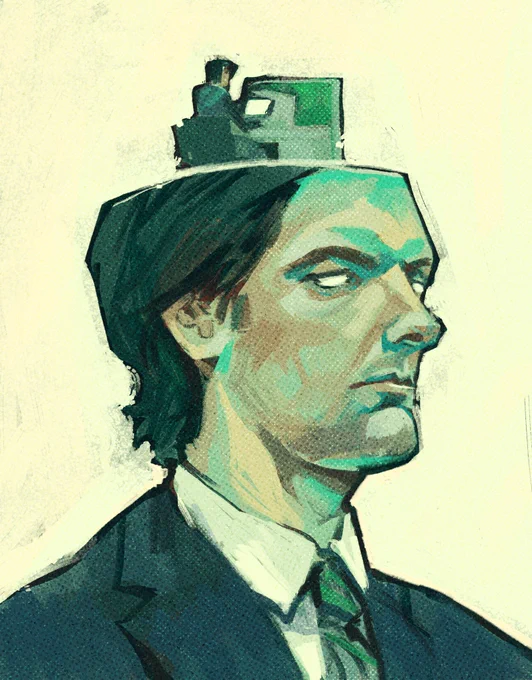 redraw of the severance poster 