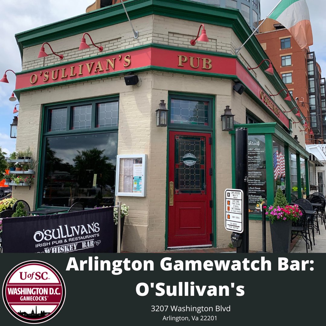 DCGamecocks's tweet photo. We are excited to announce our Gamewatch bars for the 2022 season!

DC:  Atlas in the Navy Yard
Arlington:  O’Sullivan’s in Clarendon https://t.co/vEoGCLuW3k