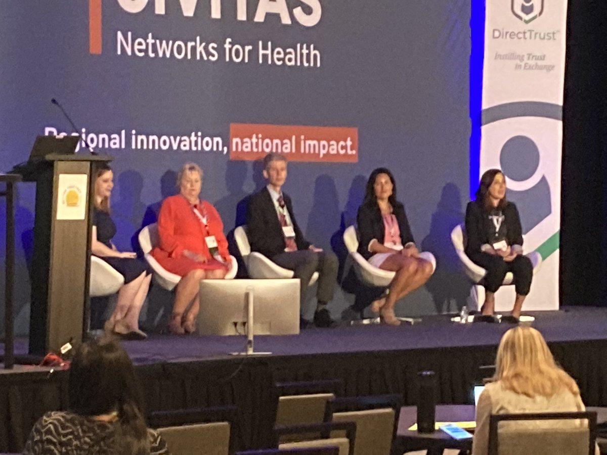 THSA’s very own <a href="/KGLusk/">Katherine Lusk, MHSM, RHIA, FAHIMA</a> on a panel discussing Education and Communication as a Catalyst for Technology Adoption at the <a href="/civitas4health/">Civitas Networks for Health</a> conference. Happening now! #Interoperability