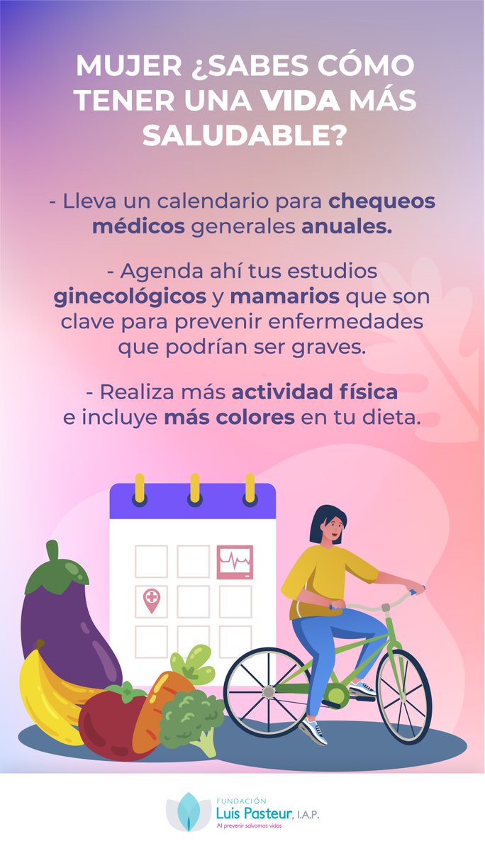 ¡Nosotras te cuidamos, acércate y encuentra cómo mejorar tu salud! 😉
Elige tu estudio y agenda tu cita -->
fundacionpasteur.org/revisate/
#EligeSalud #AlPrevenirSalvamosVidas
