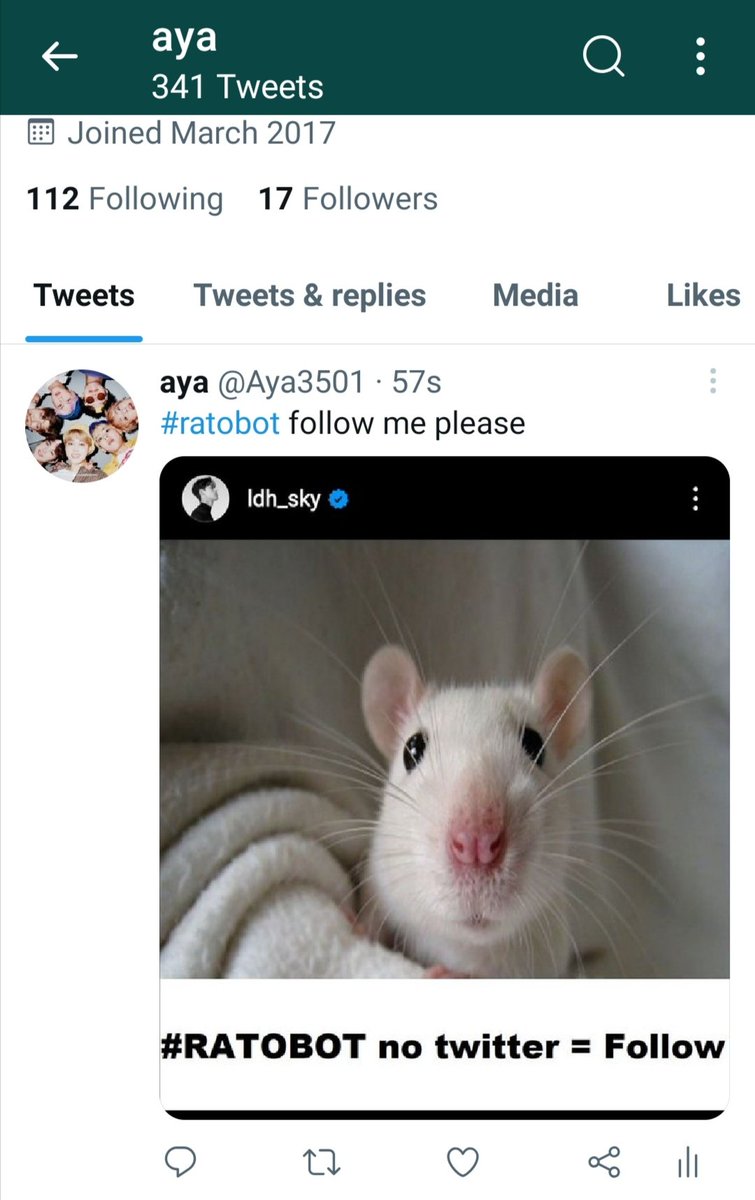 Aya3501's tweet photo. #ratobot  @ichbin__aya = follow in Instagram https://t.co/fcIjZrHAq3