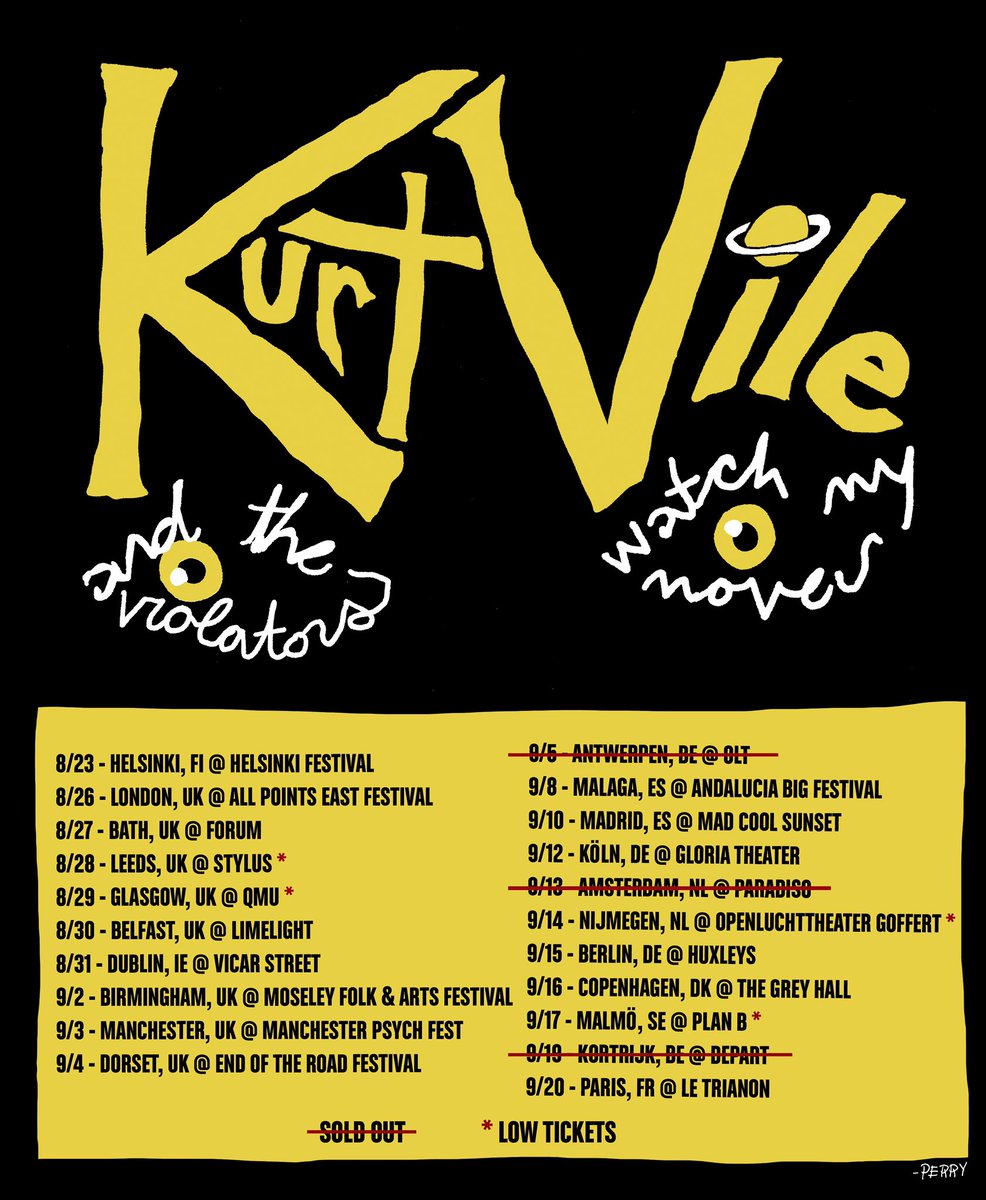 Remaining tickets for Kurt Vile’s UK/EU tour available at kurtvile.com/tour/