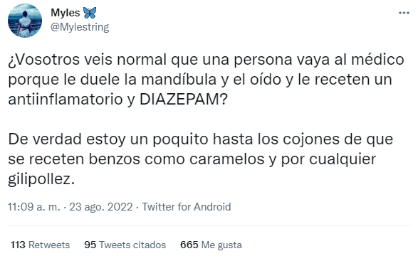 Algunos matices sobre este hilo que me parece bastante inadecuado:
▶️ Algunas enfermedades (p.ej. si afectan a la articulación temporomandibular, como es el caso) se tratan mediante fármacos con efecto relajante muscular para aliviar el dolor y descansar.

x.com/Mylestring/sta…
