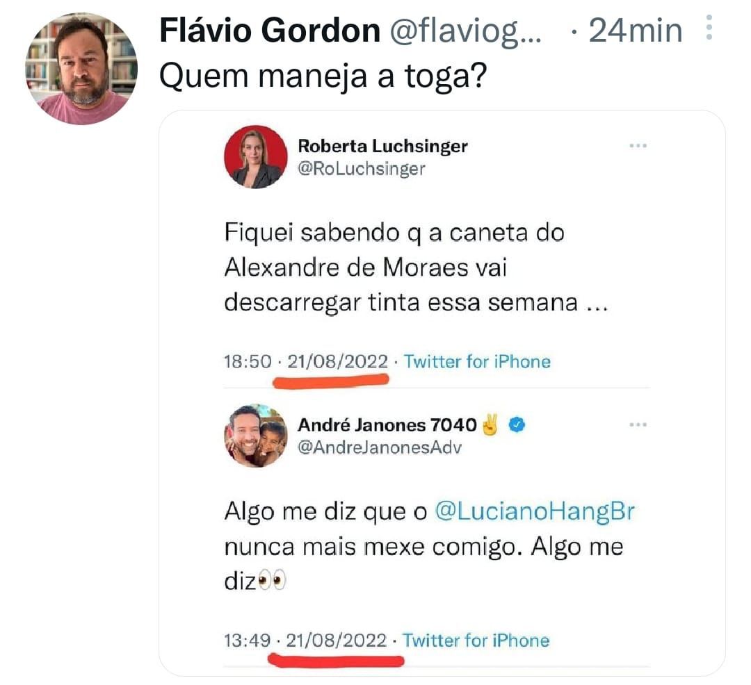 JOBR73's tweet photo. E aí Xandão, quem vazou,ou estão em comum acordo?_No Dia 21:08 ,_*
*_a Ex mulher do Delegado Federal aposentado Protogenes  Queiroz , já sabia da caneta do AM??_* https://t.co/lQk8b4yOZw