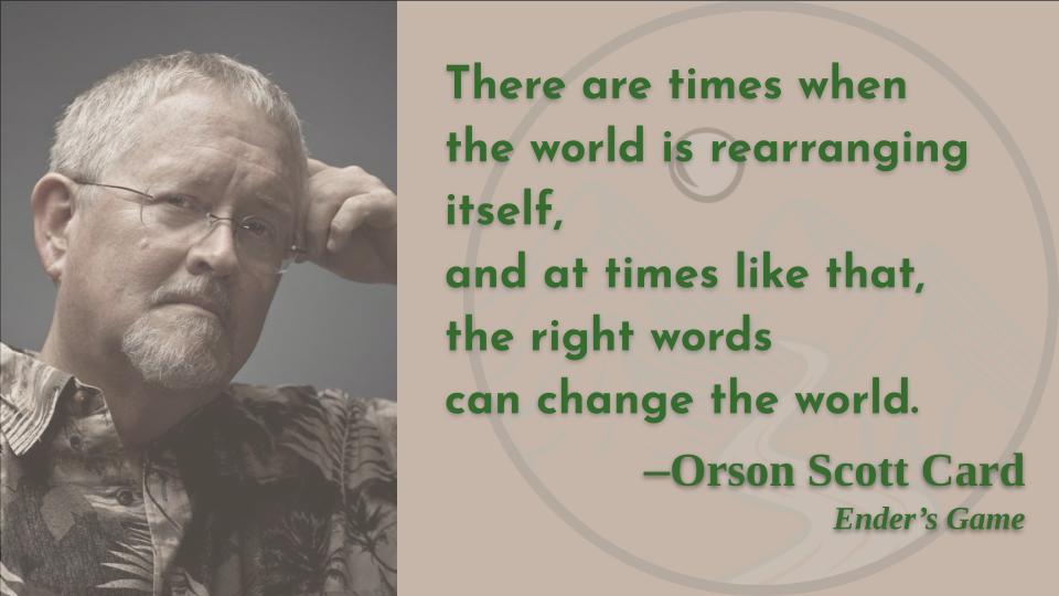 On this, at least, we agree!
Happy birthday, Orson Scott Card!   