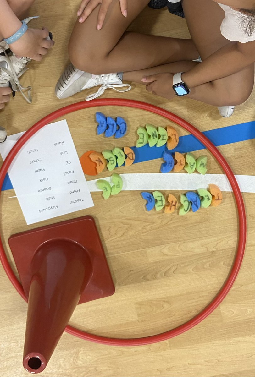 DSE_Essentials's tweet photo. We are working together as team to retrieve all the letters needed to form words we use in PE. #beDSE https://t.co/phAIBCehm3