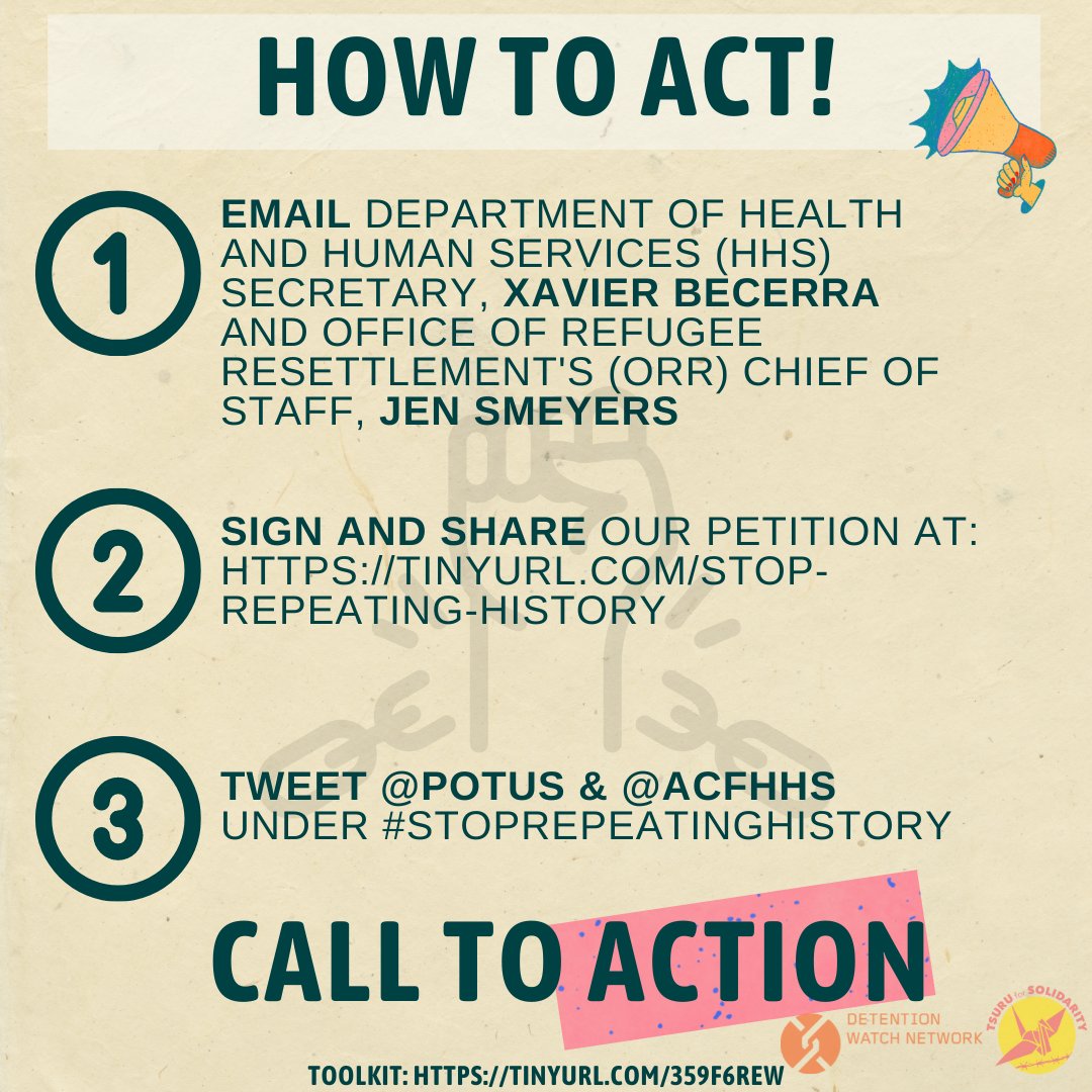 TsuruSolidarity's tweet photo. 🚨Unfortunately, the Biden Administration plans to expand large-scale child detention centers, or “Influx Care Facilities” (ICF). 

.@POTUS : #EndChildDetention and advance immigration policies that #KeepFamiliesTogether and free! #StopRepeatingHistory 🧵 https://t.co/lZX1wHEgiq