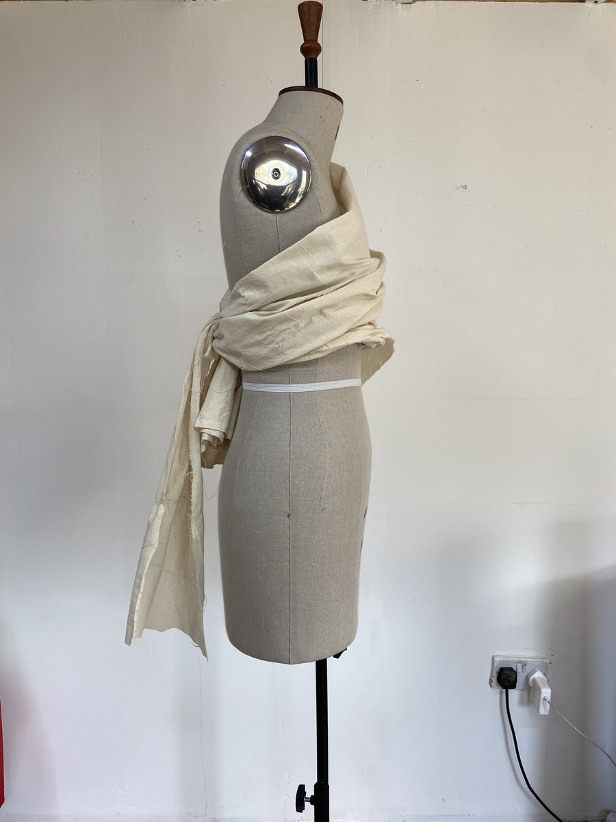 j_ewusie's tweet photo. Process, toile of draped one sleeve top. https://t.co/J5wM3Aj9cV