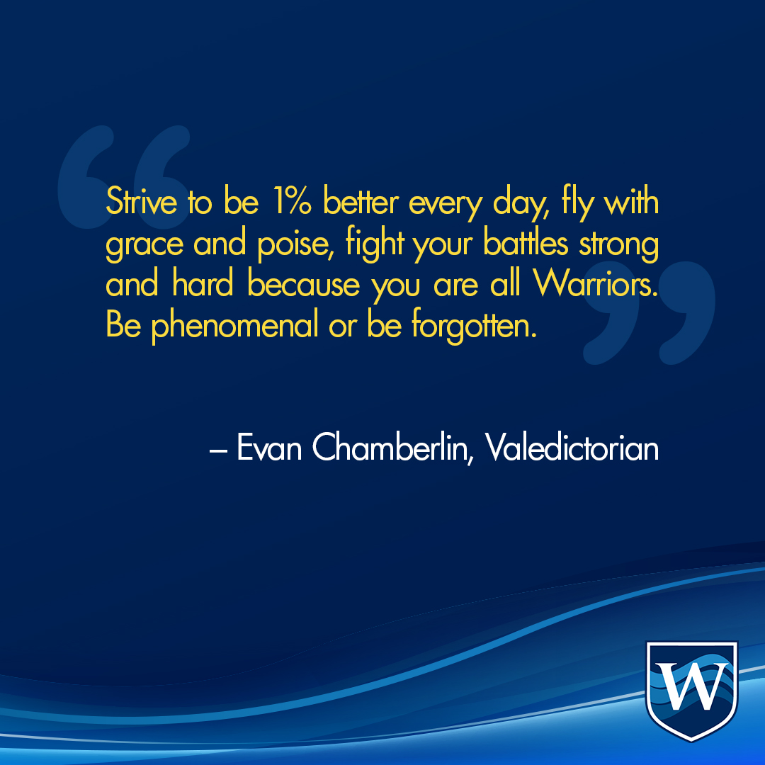 WestcliffU's tweet photo. Congratulations to our #valedictorian, Evan Chamberlin!👏 We couldn't be prouder of your accomplishments &amp; look forward to hearing all about how you help the world around you. Thank you for being a #Westcliff student and making a positive difference in our community! #Graduation https://t.co/MlzBvhNypE