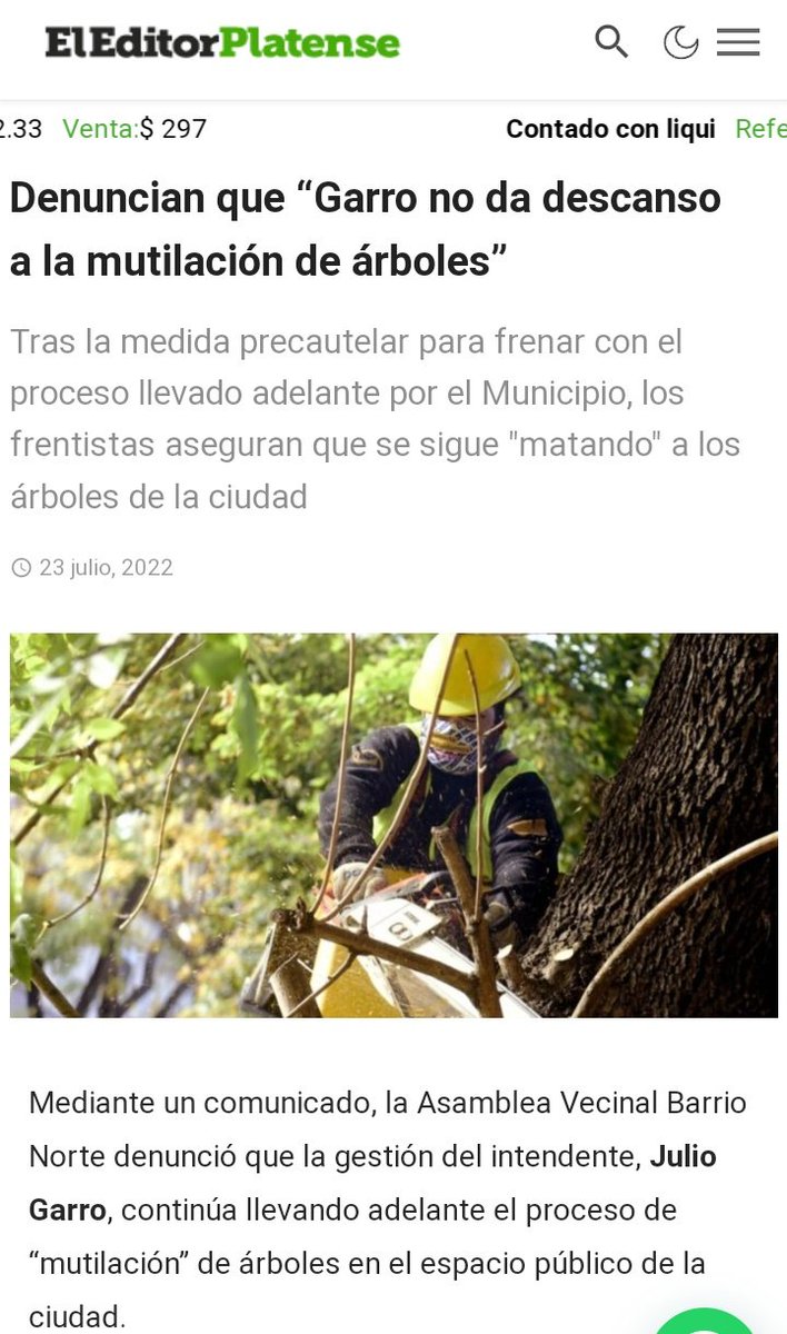 etchartetchart's tweet photo. Los socialistas y su doble moral eterna. 
Cuando mutila árboles un intendente no Kirchnerista 🤬 y cuando mutila árboles un intendente Kirchnerista 🤗
#Achaval en #Pilar hizo mierda todos los árboles que había en el perímetro de la plaza https://t.co/GXYp5Norqz