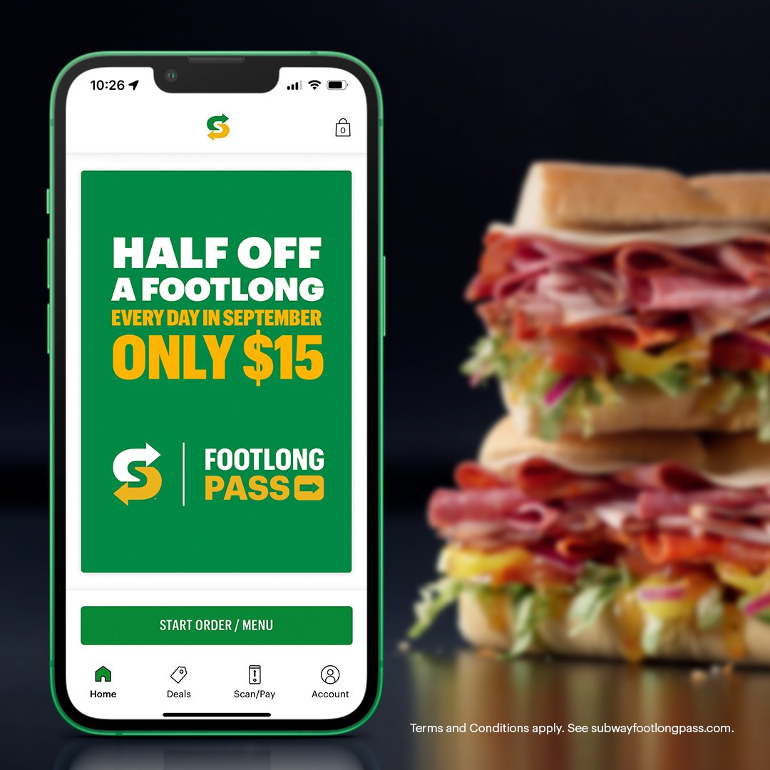 Subway® on Twitter "Only 10,000 MyWay Rewards Members will get access