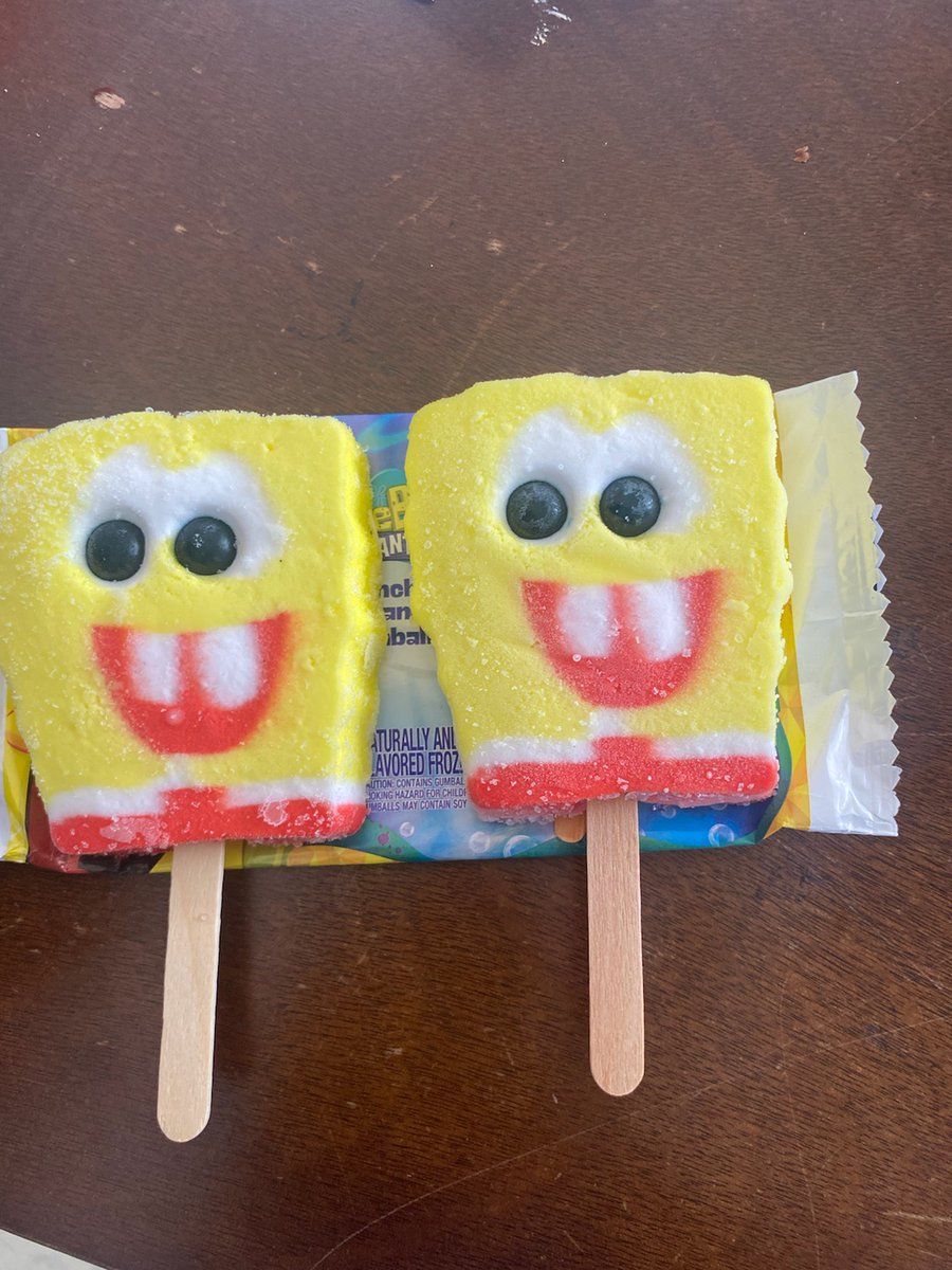 Ichtacka's tweet photo. #perfecticecream #SpongeBob my daughter and I got the perfect ice creams. 🥳🥳🥳 https://t.co/iiUjMvwAL6