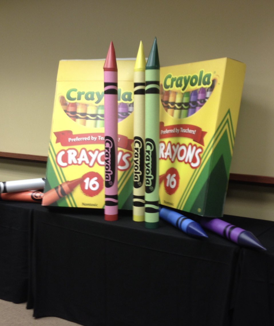 BigInkVisual's tweet photo. Always the best feeling to crack open a new pack of crayons for the start of school 🖍 Here’s some jumbos we made for #display https://t.co/VGu8tzmEiC