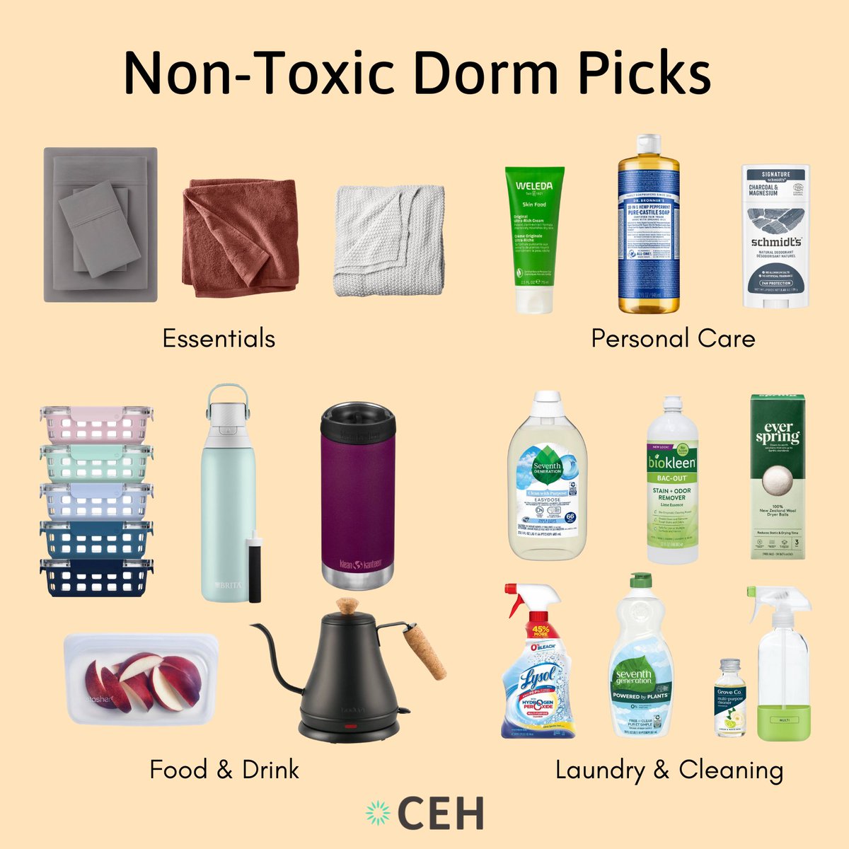 CenterEnvHealth's tweet photo. π Shopping #nontoxic should be easy & accessible!
Thats why we made a list of non-toxic #dorm room essentials that can all be found at Target or other big box retailers: https://t.co/G53Wla61n0
Happy start of Fall semester, students! π§πΎβπ #BackToSchool #MoveInWeek #DormLife https://t.co/qhlDLE7hiY
