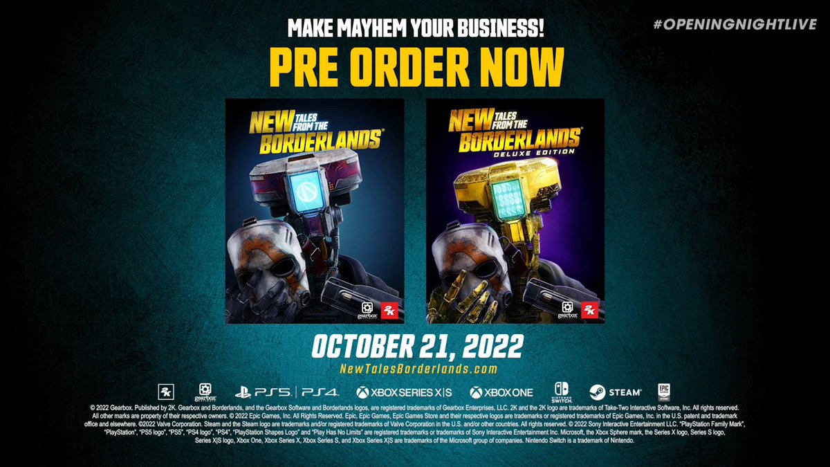DomTheBomb's tweet photo. New Tales From The Borderlands releasing October 21st 2022 👀 https://t.co/s9eTjeQtjR