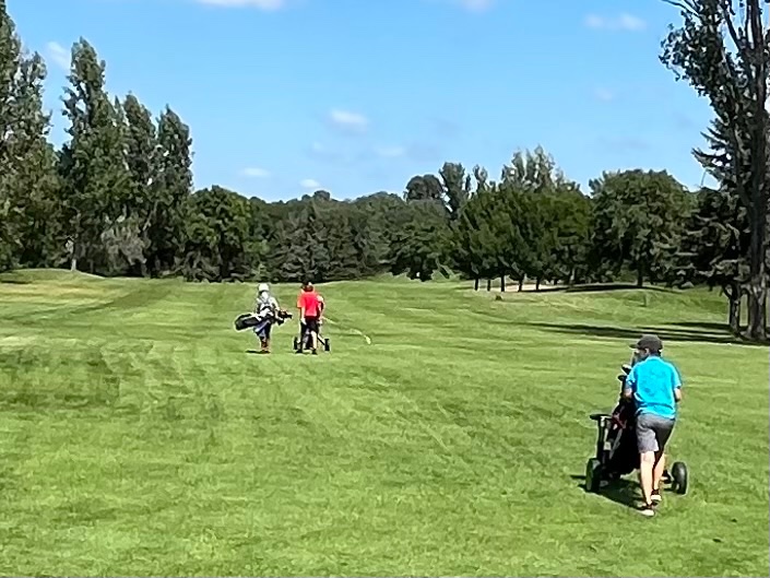 50 holes in!  The boys are at the 1/2 way point of their quest to play 100 holes of golf to raise  for the Growth of the Game Foundation!
-GOTGF conducts an annual family friendly Scramble which benefits the DL Boys &amp; Girls Golf programs.  It also puts on an annual youth clinic!
