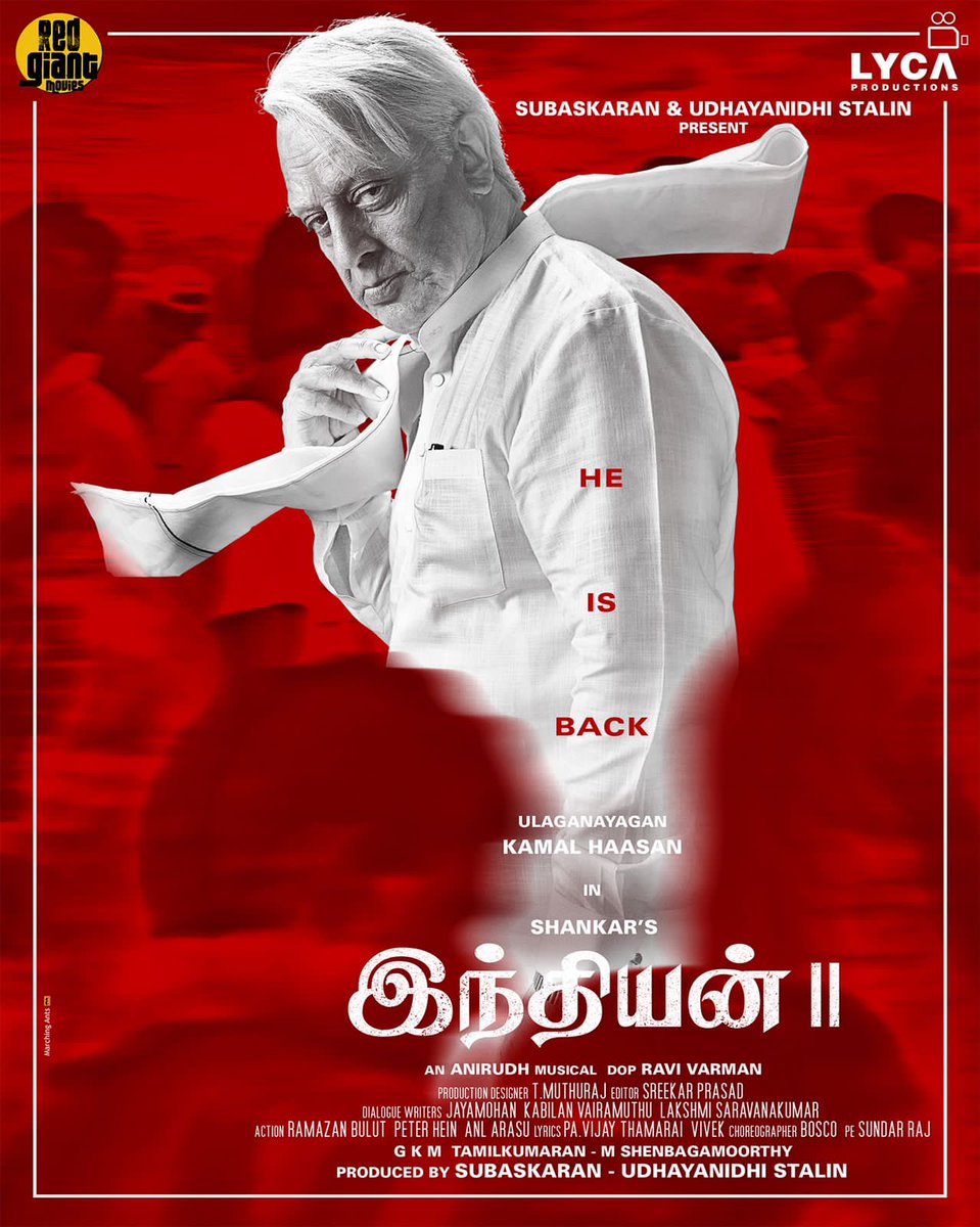 ikamalhaasan's tweet photo. Filming for #Indian2 from September. Wishing team @shankarshanmugh , #Subaskaran , @LycaProductions and everyone else involved a successful journey. 
Welcome onboard thambi @Udhaystalin @RedGiantMovies_ https://t.co/uKInYMy15W