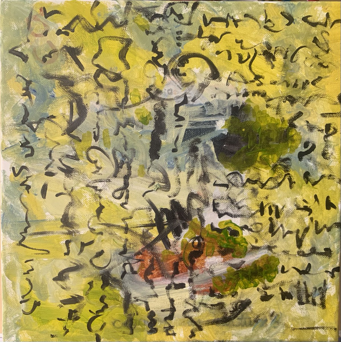 Zoong's tweet photo. Asemic writing experiment https://t.co/JmNEwtT7Go