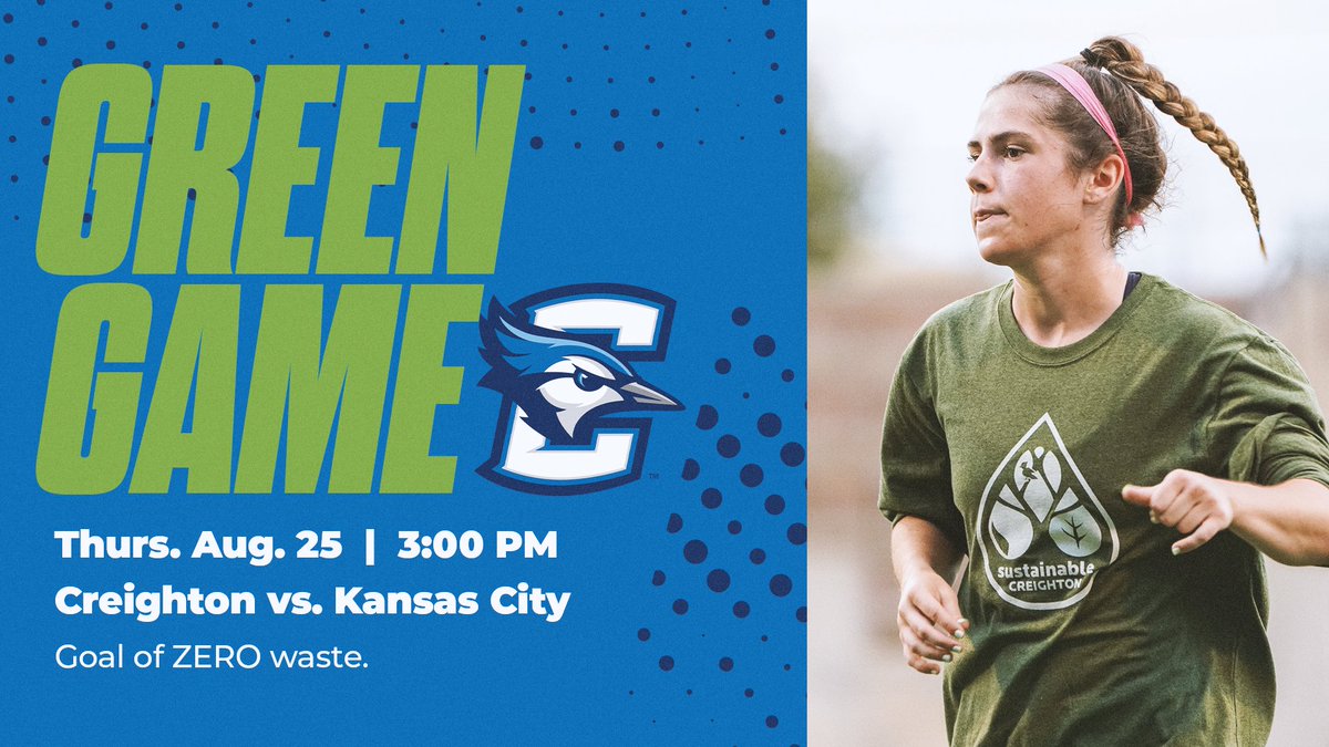 Join us for the second annual Green Game this Thursday! ♻️

Help us and the Creighton Office of Sustainability Programs go green and reach our goal of ZERO waste!
#GoJays