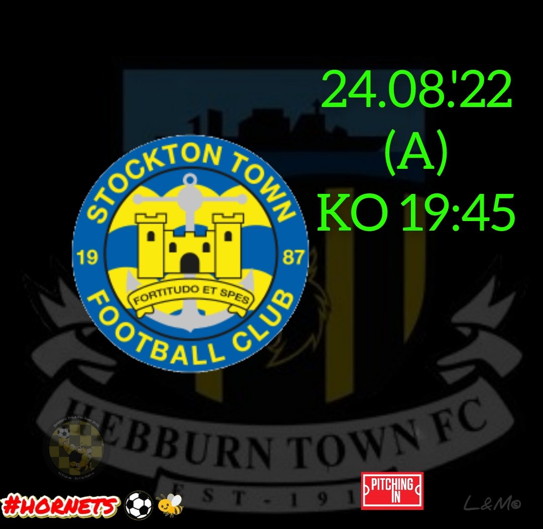 Hungry for more action? Join the hornets tomorrow evening at Stockton Town FC 🚐

2️⃣4️⃣ hrs to go and hopefully we will get more points 🤞 ⚽ 🐝 🟡 ⚫ 

#hebburn #hornets #football #supportyourlocalteam #grassroots #nonleague #upthehornets #uth

Edit L&amp;M (Liz&amp;Mon)