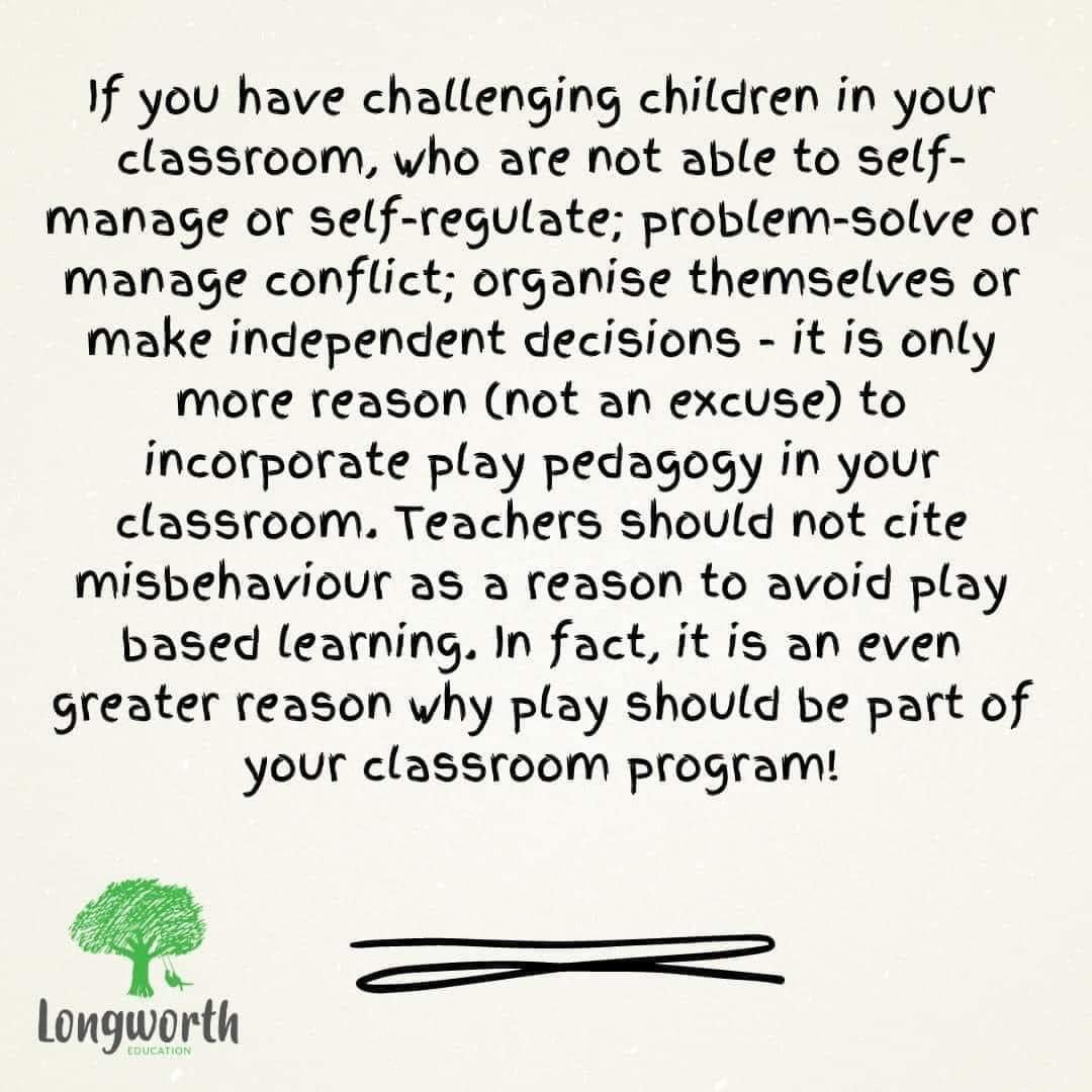 #PlayInverclyde not keen on the phrase ‘challenging children’ or the term ‘misbehaviour’ but couldn’t agree more with the gist of this!
