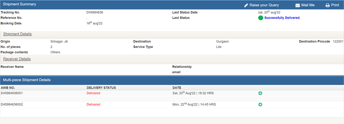 AagurTheOrigin's tweet photo. @JoshiJagrit Dear Sh. Jagrit Joshi, We sincerely apologise. Your complete order was dispatched together but in two separate boxes, one of which was delivered earlier and the other later. This is usually not the case as the courier receipt is the same and delivery takes place together. https://t.co/NrsmRN0AIh