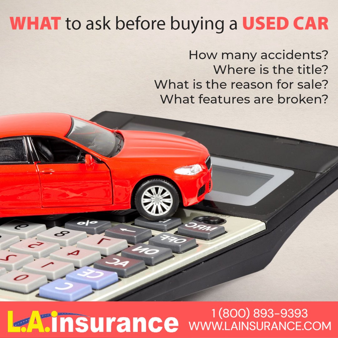 lainsofficial's tweet photo. What are your #carquestions when buying a used car? #LAInsurance has some for you to start with. Make sure to do your homework before buying a #usedcar and then visit
https://t.co/3QiOnu8qaf
#insurance #drivesafealways #drivingrecord https://t.co/f6aGRCjHHh