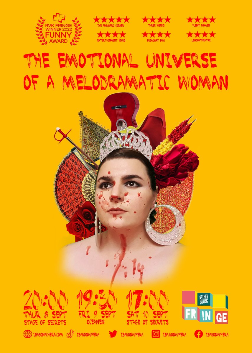 Poster reveal! I love doing this show and I cannot wait to bring it to the wonderful Gothenburg Fringe in a couple of weeks 💫💃✨🌹