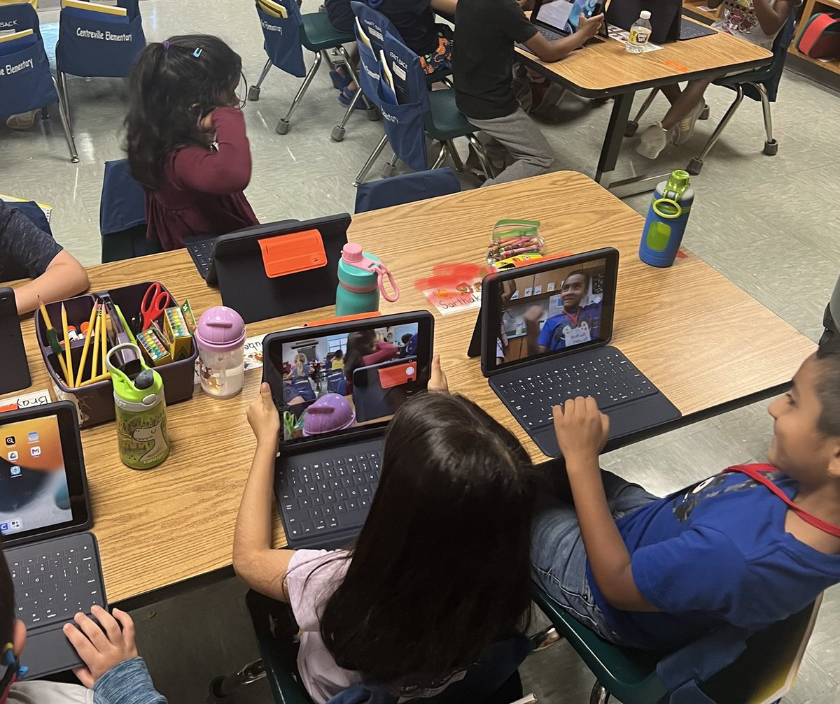 CESKinderKids's tweet photo. Our Kinders got their iPads today📱…you can imagine their excitement! @jtdouds #itsaCESthing #fcps1to1 #techsavykinders https://t.co/FvZxsYvMHs