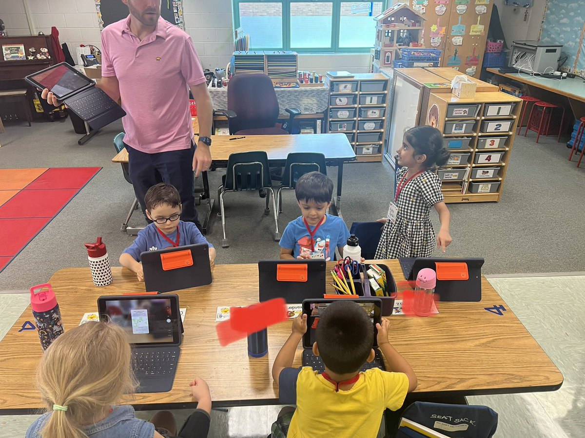 CESKinderKids's tweet photo. Our Kinders got their iPads today📱…you can imagine their excitement! @jtdouds #itsaCESthing #fcps1to1 #techsavykinders https://t.co/FvZxsYvMHs