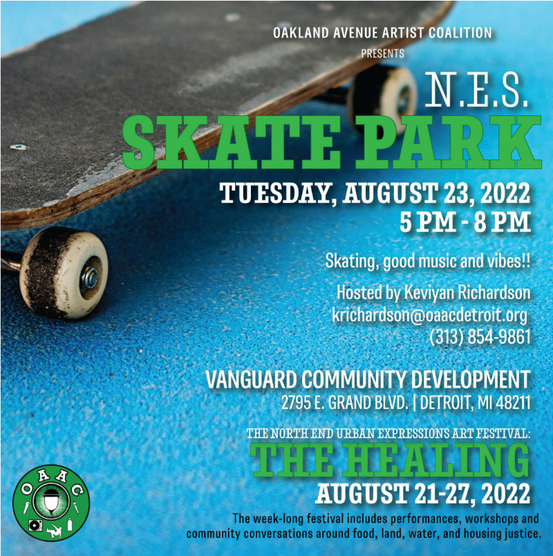 The Healing Festival Day 2: NES SKATE DAY - mailchi.mp/0f7121930d11/t… #TheHealing2022 #NorthEndDetroit #OAACDetroit #OAACorridor #NESkatePark
