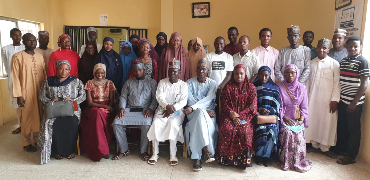 ICTAdvocates's tweet photo. #InspiringSession: group photograph taken with Prof. Aliyu Kamal (seated and 4th from left) with some partipants of the Inspiring Leadership Reflection Interactive Series being organized by CITAD on monthly basis to couch, inspire & mentor young people on excelling in life @YZYau https://t.co/UGVR83RMv8