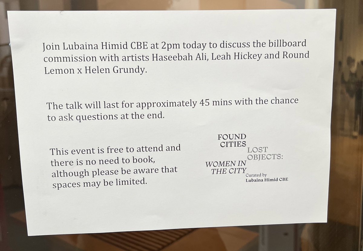 carmelavienna's tweet photo. In conversation with @1lubaina today at @BM_AG on all things Women in the City ❤️‍🔥

In the wonderful company of @BEexhibitionist @leahrhickey @haseebah_prints @round__lemon @bethan_jg and Helen Grundy 🌟

Thank you for this amazing opportunity! 

#InConversation #Birmingham #Art https://t.co/DHLYdzgQ1a