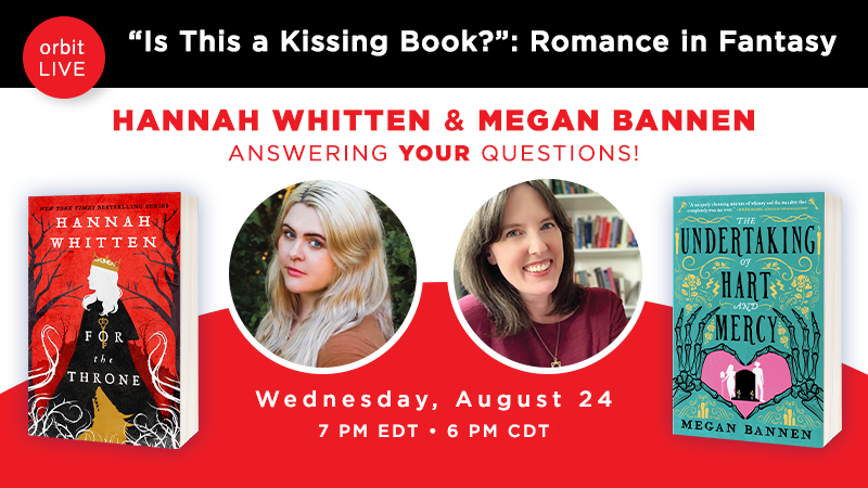 orbitbooks's tweet photo. TOMORROW: Don't miss this #OrbitLIVE event! Join authors @hwhittenwrites and @MeganBannen as they discuss fantasy romance. Register now: https://t.co/Iacl4evuJ0 https://t.co/FzkVhDBuAw