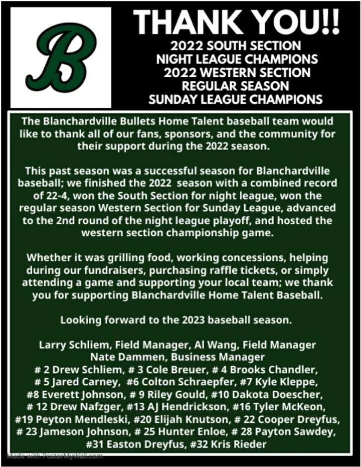 Thank you for a great season! #Bullets
