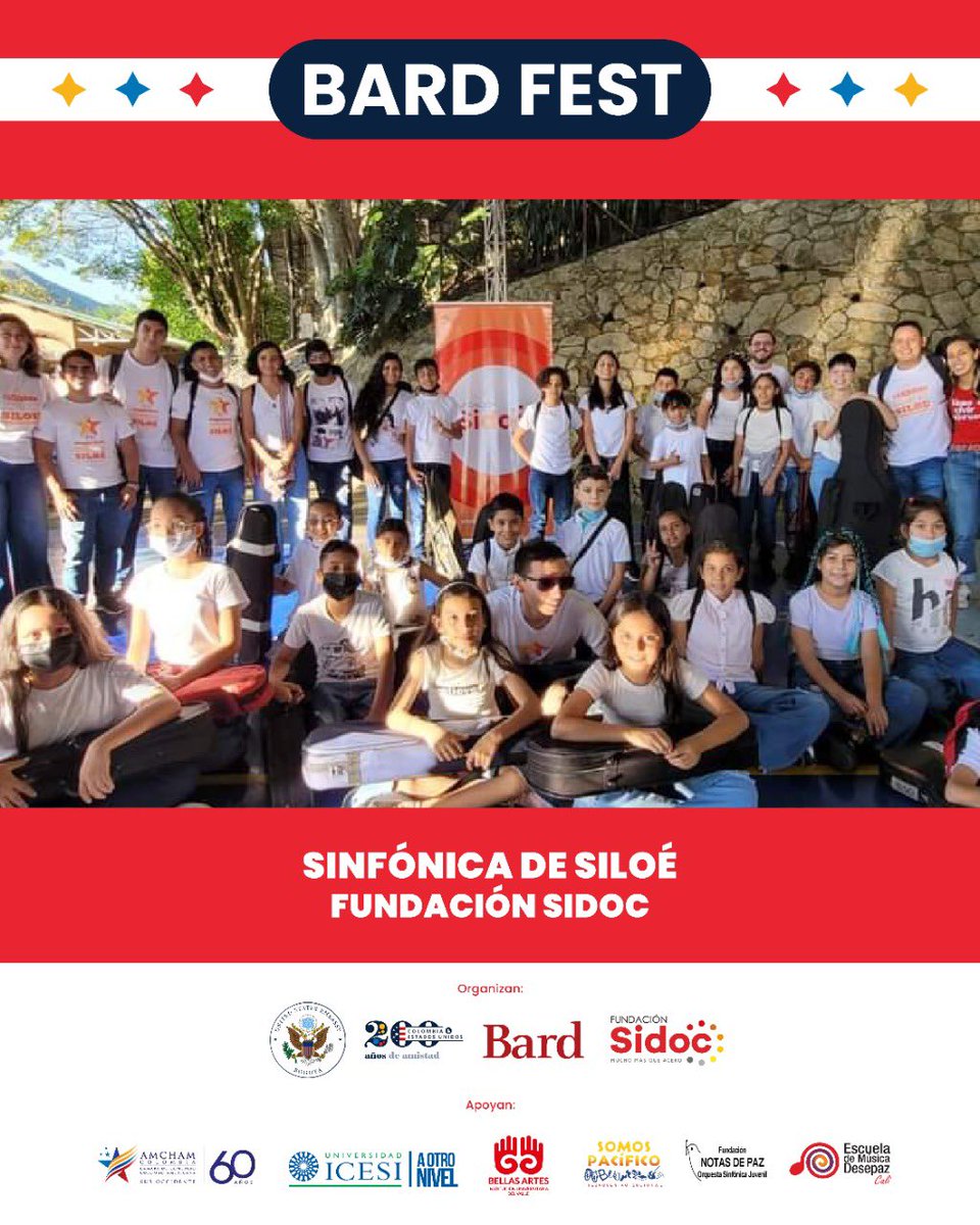 sidocfundacion's tweet photo. ¡Este miércoles el parche es musical!
A las 6:30 p.m. en la sala Beethoven de @bellasartesc realizaremos el #BardFest, un concierto para celebrar los 200 años de amistad entre EEUU y Colombia (1/2) https://t.co/znErgsH9l7