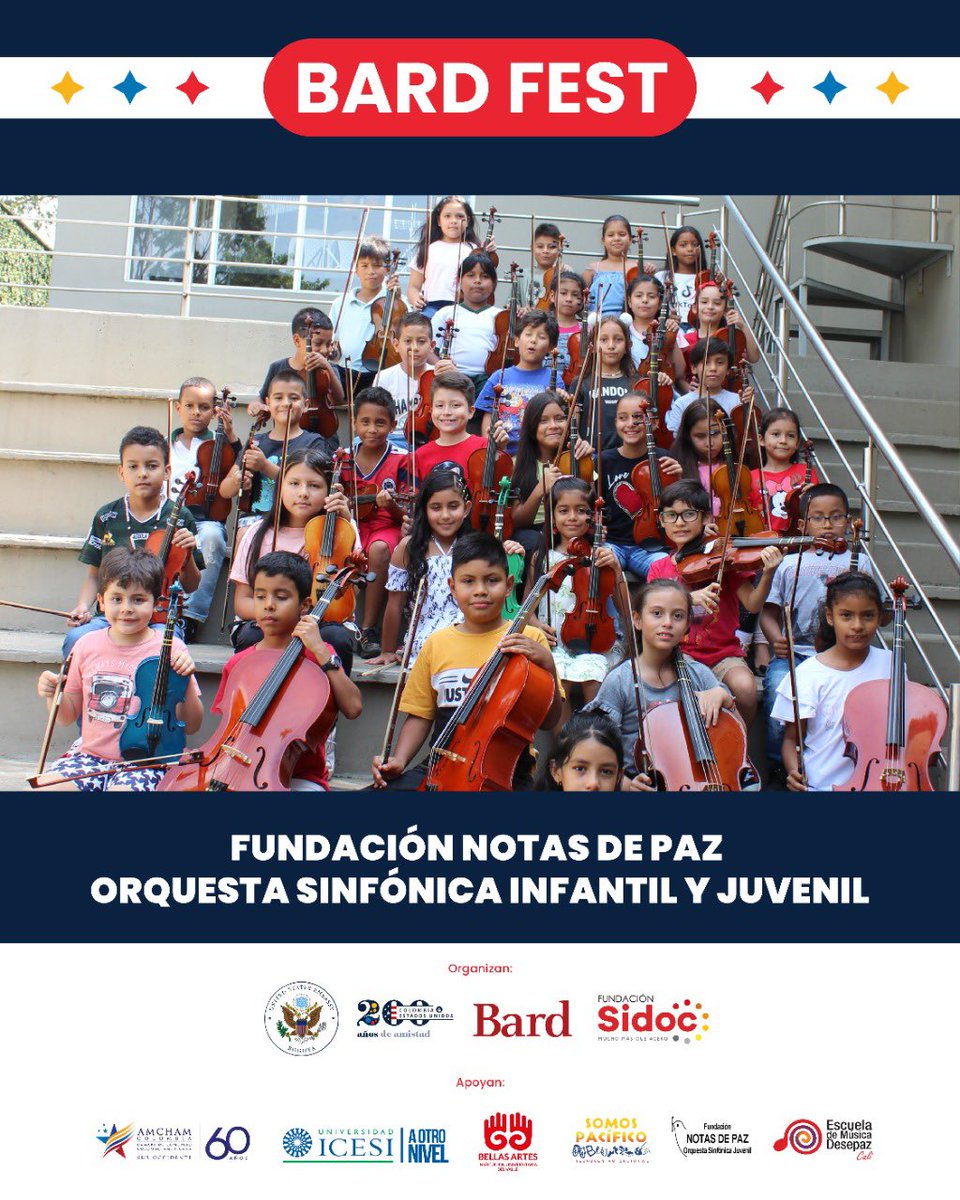 sidocfundacion's tweet photo. El concierto será la clausura de un intercambio entre estudiantes del @BardCollege y los niños y niñas de la Sinfónica de Siloé.
La entrada es libre y los cupos hasta completar aforo.
Conoce en las imágenes quiénes estarán en el repertorio #BardFest ➡️
¡Te esperamos! (2/2) https://t.co/DSUshbZrqJ