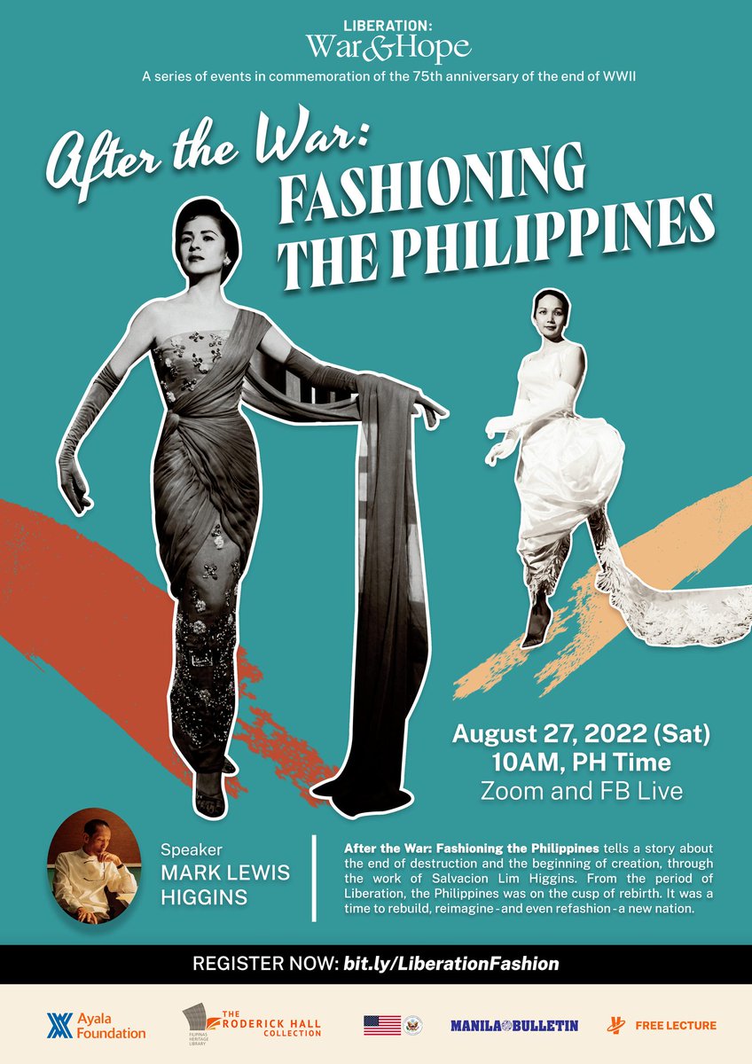 FashConstellate's tweet photo. ⁣We heard about this free webinar that Mark Lewis Higgins is giving about the rebirth of the Philippine nation after World War II, and the work of Salvacion Lim Higgins. We absolutely HAD to share. 

Registration:  https://t.co/M9rLIIzg6N⁣ 
#SalvacionLimHiggins #MarkHiggins https://t.co/p3tfVgISaN