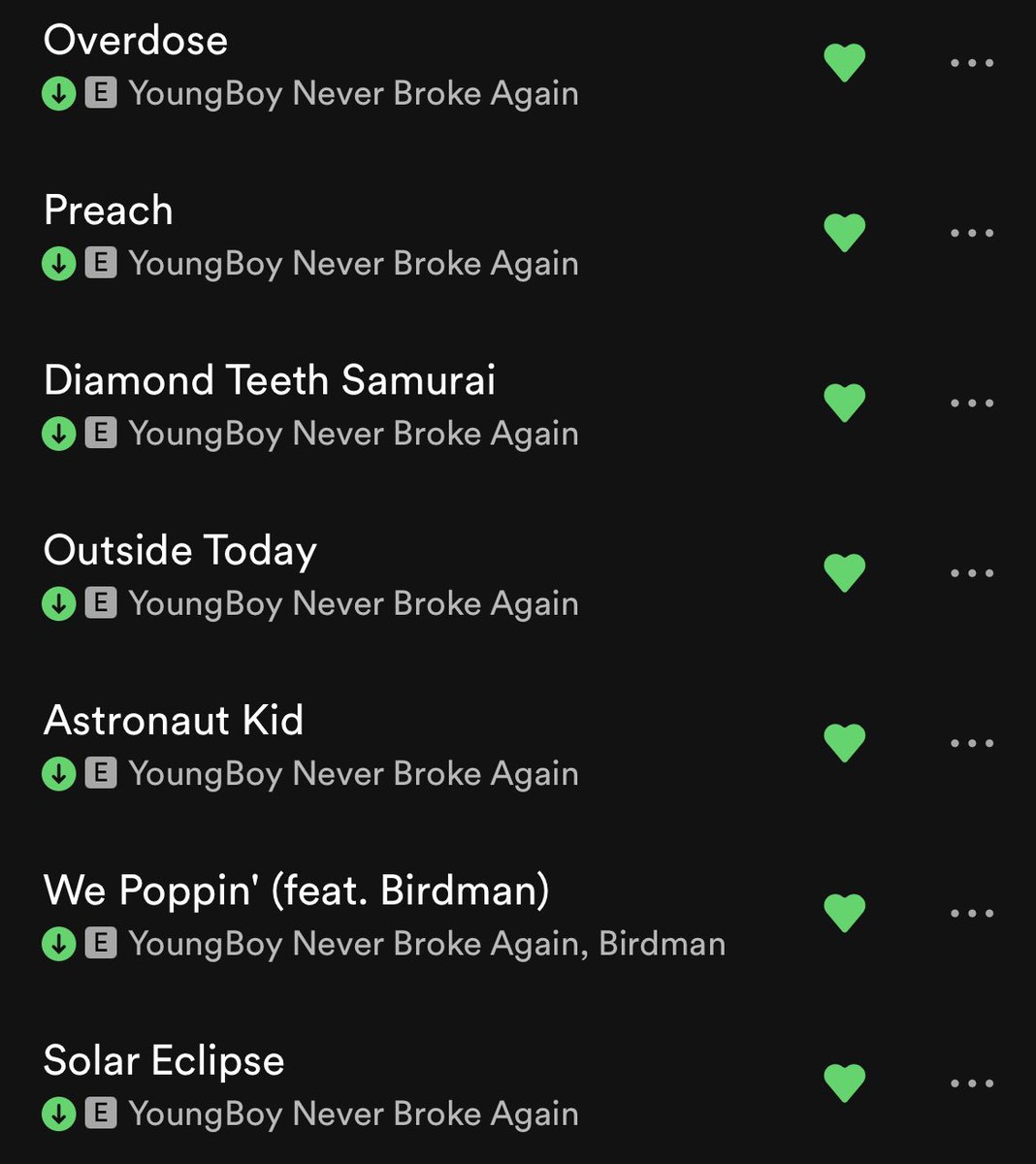 ybdeyo's tweet photo. this nba youngboy 7 track run is insane https://t.co/D4HXy1BsrW
