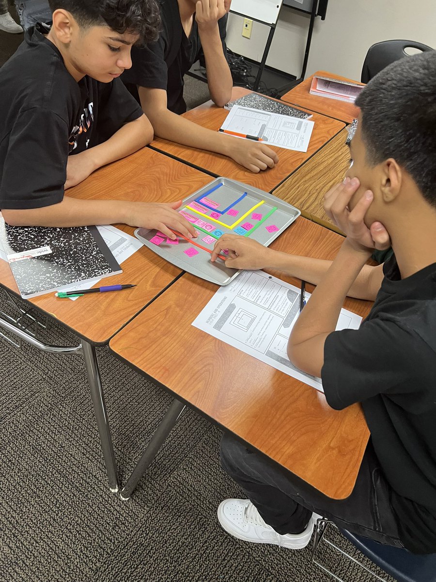 Starting off the year with creativity in our small groups, using our interactive journals 📓 to classify whole numbers, integers, rational numbers and irrational numbers using a visual representation. 🧲
