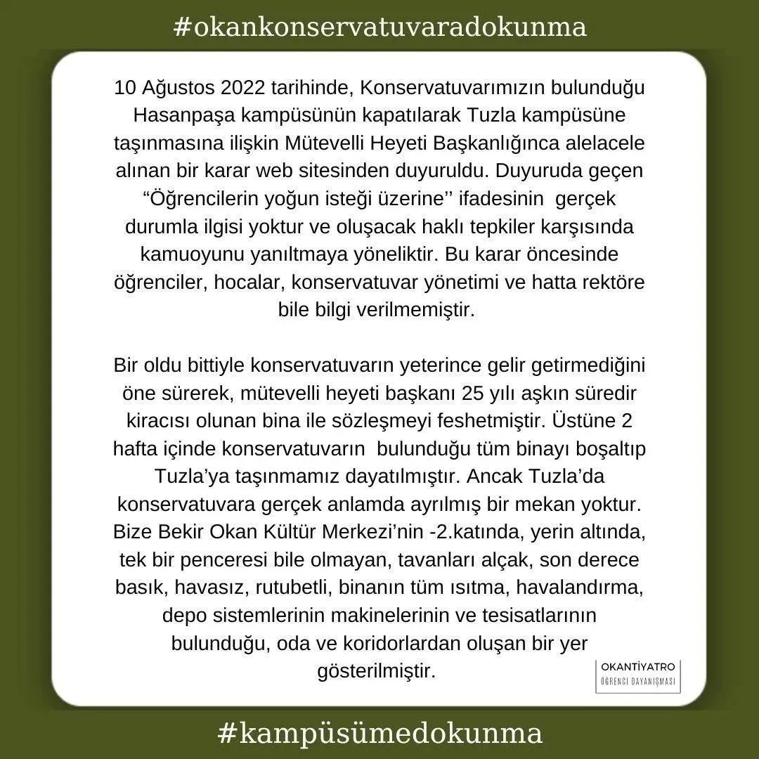 DayanismaOkan's tweet photo. #okankonservatuvaradokunma
#kampüsümedokunma https://t.co/42HopGcUDY