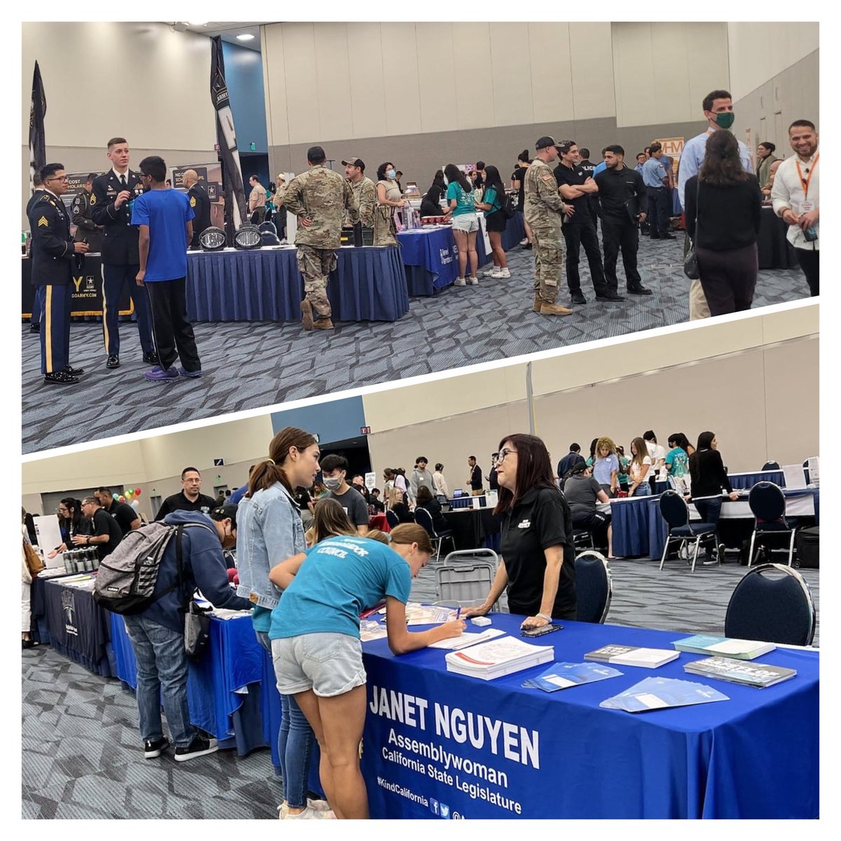 SenJanetNguyen's tweet photo. #TeamJanet joined our community at the Youth #Leadership Summit & Expo. We talked to students about the importance of civic engagement & what our office could assist with. It was great seeing so many high school students engaged, learning about the opportunities out there! #72AD https://t.co/fghBpsQsmb