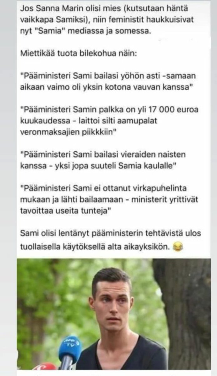 NicoHan53n's tweet photo. Näinhän se menisi, tuskin olis ❤️Sami❤️ ylistys uutisia lehdet täynnä.

#seonjuurikinnäin https://t.co/V0IffPwEio