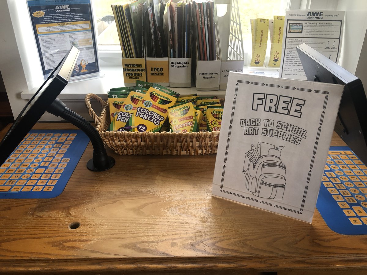 PawlingLibrary's tweet image. Need back-to-school art supplies? Stop by our kids' section and take what you can use. Thank you to our partners at Pawling Resource Center for helping us get these supplies in to the hands of Pawling youth!