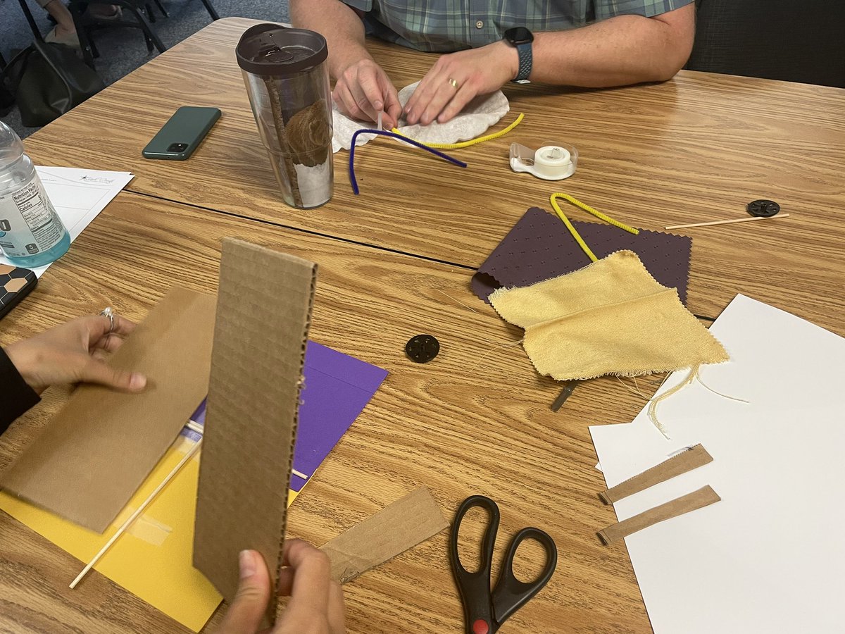 mslarimer's tweet photo. 5th Grade & leadership creating a wind powered car using the engineering design process. Previewing hands on science we will do with our kids! #ycsd #grade5science https://t.co/cIunESa7vj