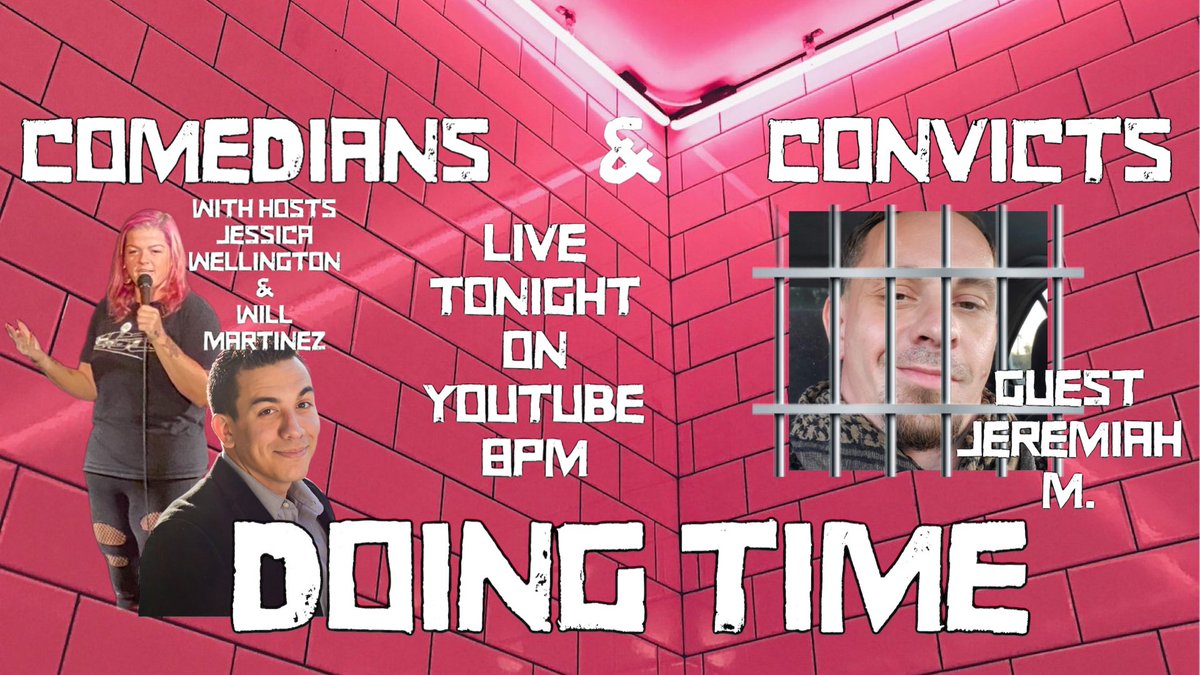JessWellington2's tweet image. Tonight! Come do some time with us! With guest Jeremiah M.
#comediansandconvicts #doingtime #convicts #comedians #podcast #jail #arrest #talkradioshow